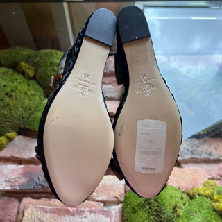 VALENTINO Lace Espadrille Wedges w/Bow SZ 39 (US 9)