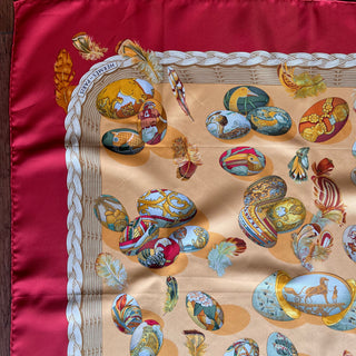 HERMES 1994 Couvée D' Caty Latham Silk Scarf