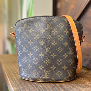 LOUIS VUITTON Drouot Brown Monogram Canvas Crossbody Bag