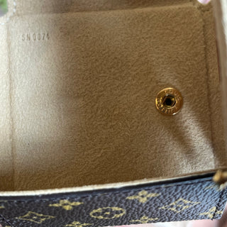 LOUIS VUITTON Brown Mini Monogram Canvas Folding Jewelry Case