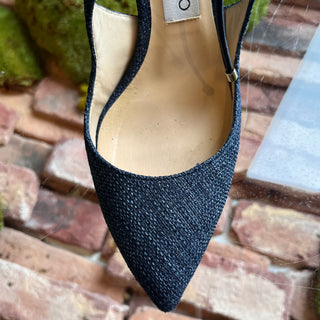 JIMMY CHOO Denim Leather Pumps SZ 36.5 (US 6.5)