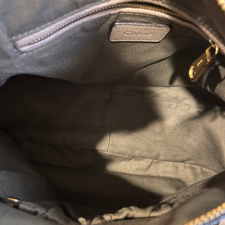 CHLOE Marcie Double Python Skin Leather Handbag