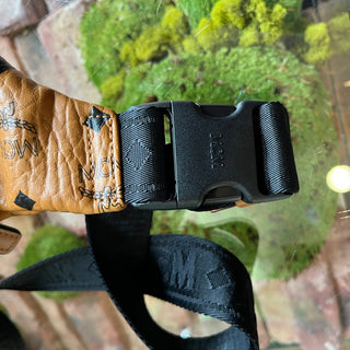 MCM Tan Visetos Monogram Canvas Belt Bag