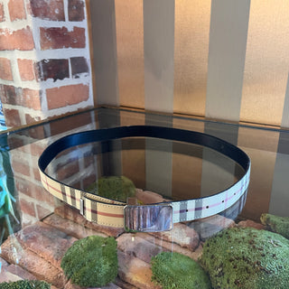 BURBERRY Coated Canvas Nova Check Belt SZ 40/100 (Large)