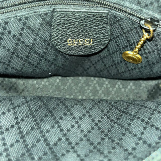 GUCCI Vintage Mini Black Suede Bamboo Top Handle Bag