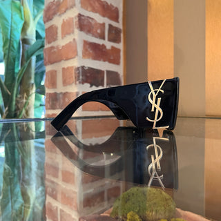 SAINT LAURENT SL M119 BLAZE YSL Black Acetate Oversized Sunglasses