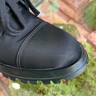 PRADA Black Nylon Combat Boots SZ37.5(7.5)