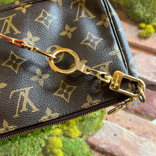 LOUIS VUITTON Pochette Accessories Brown Monogram Canvas Shoulder Bag