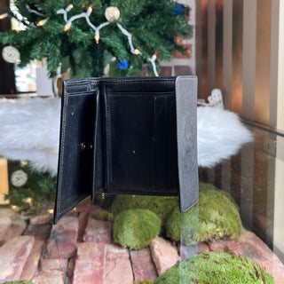 CHANEL Timeless Compact Card Black Caviar Leather Wallet