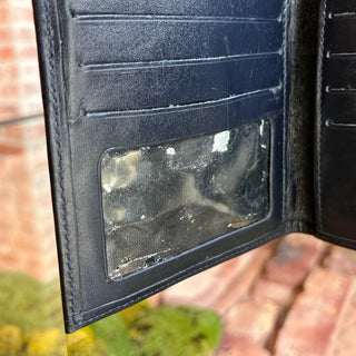 MCM Kisslock Small White Black Vintage Wallet