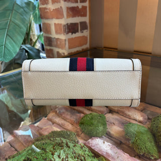 GUCCI White leather Small Ophidia Tote