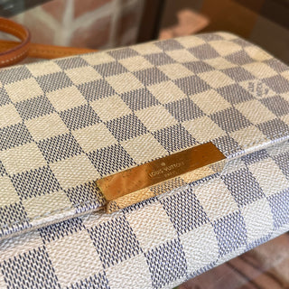 LOUIS VUITTON Favorite MM Damier Azur Canvas Crossbody