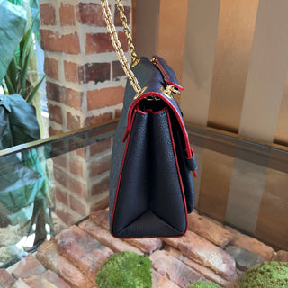 LOUIS VUITTON Navy Empreinte Vavin Marine Rouge Shoulder Bag