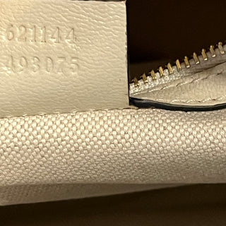 GUCCI Horsebit 1955 Medium White Leather Tote Bag