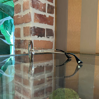 GUCCI GG0061S Black/Gold Round Sunnies