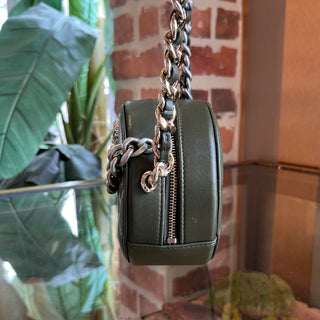 CHANEL 19 Round Green Quilted Lambskin Crossbody