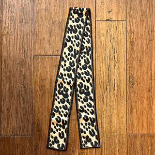 LOUIS VUITTON Leopard Print Silk Bandeau Scarf