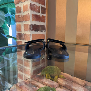DIOR Black Lambskin Riviera Dioract Slides SZ 38.5 (US 8.5)