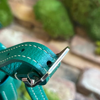 GOYARD Hirondelle Half Moon Green Goyardine Canvas Chevroches Calfskin Crossbody