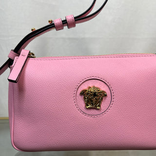 VERSACE La Medusa Leather Pink Shoulder Bag TS3721