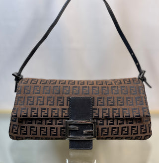 FENDI Zucchino Baguette Brown