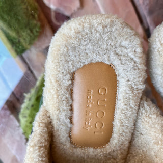 GUCCI Ariel Shearling Slip On Loafers SZ40.5(10.5US)