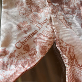 DIOR Mitzah White Toile de Jouy Sauvage Silk Scarf