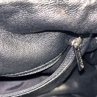 CHANEL Ligne Black Diagonal CC Lambskin Shoulder Bag