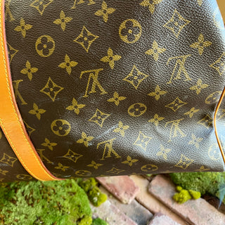 LOUIS VUITTON Keepall Bandouliere 55 Monogram Brown Canvas Duffel