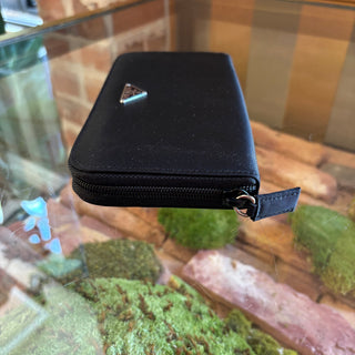 PRADA Black Nylon Zip Around Wallet