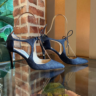 JIMMY CHOO Denim Leather Pumps SZ 36.5 (US 6.5)