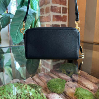 DIOR Black Leather Caro Double Crossbody