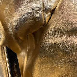 LOUIS VUITTON Aumonière Mini Lin Black Satin Evening Bag