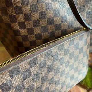 LOUIS VUITTON Neverfull MM Damier Ebene Brown Canvas Tote Bag
