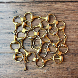 GUCCI Vintage Gold Horsebit Chain Belt