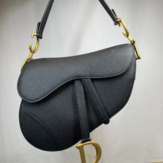 DIOR Leather Saddle Bag Black