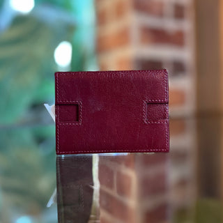 HERMES Rodrigue Rouge H Chevre My Sore Card Wallet