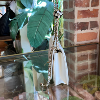 CHANEL Pearl Crush White Calfskin Wallet on Chain Crossbody Bag