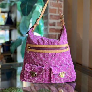 LOUIS VUITTON Baggy GM Pink Fuchsia Monogram Denim Shoulder Bag