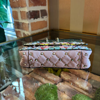 VALENTINO Sequin Rockstud Leather Crossbody
