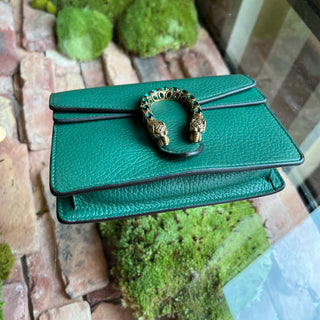 GUCCI Super Mini Dionysus Emerald Crystal Dollar Calfskin Crossbody Bag
