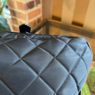 BURBERRY Black Quilted Nylon Messenger Bag