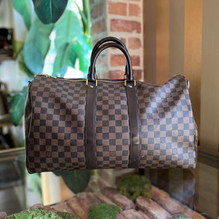 LOUIS VUITTON Keepall Bandoulière 45 Damier Ebene Canvas Weekend Bag