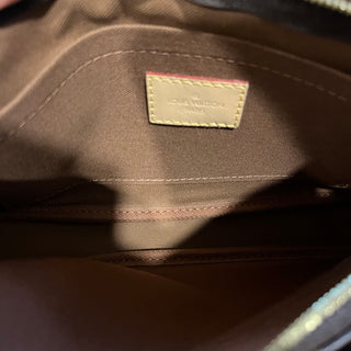 LOUIS VUITTON Multi Pochette Accessories Pink Brown Monogram Coated Canvas Crossbody Bag