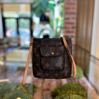 LOUIS VUITTON Vintage Brown Monogram Canvas Front Pocket Bag