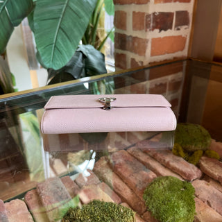 BVLGARI Serpenti Pink Leather Long Wallet