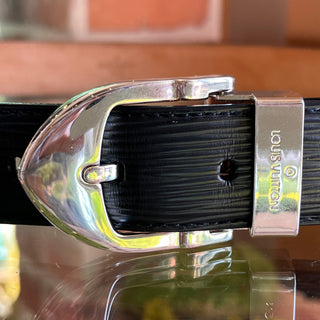 LOUIS VUITTON Black Epi Ceinture Leather Belt SZ 80/32