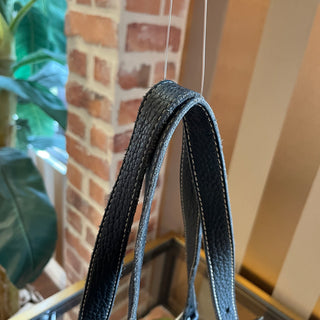 PRADA Vintage Vitello Daino Black Leather Shoulder Bag