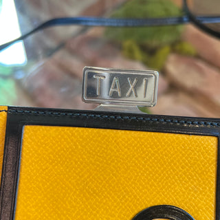 HERMES Sac A Malice Jaune Courchevel Taxi Vintage Clutch TS3848