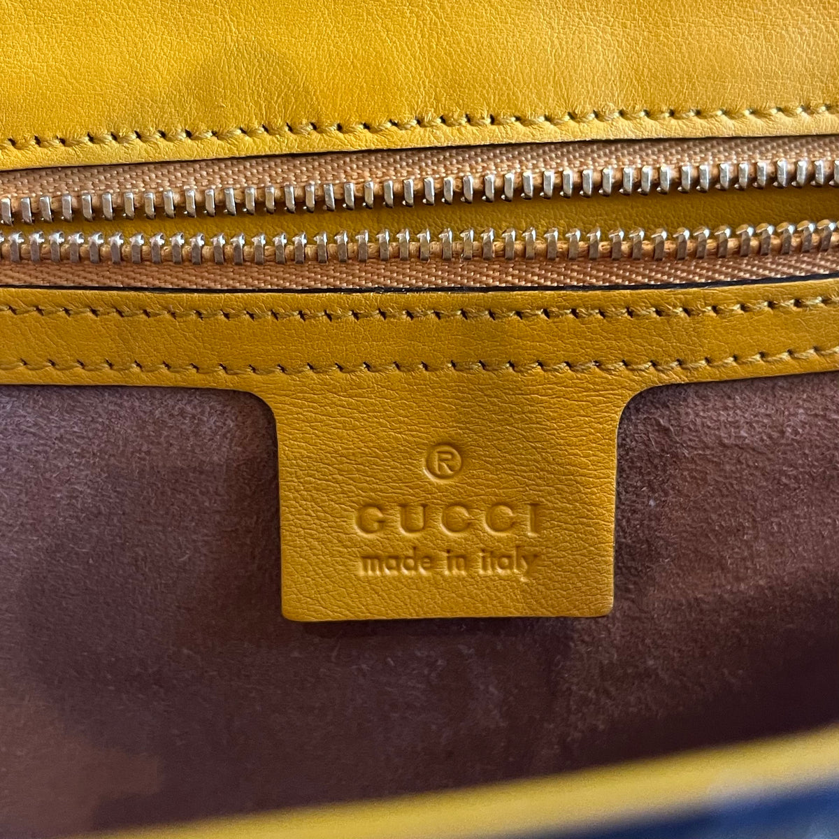 GUCCI Yellow/Beige Snakeskin Small Padlock Shoulder Bag